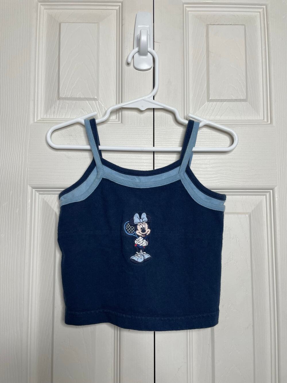Vintage The Disney Store Minnie Mouse Tennis Tank Top Girls Size 18 Mo Blue